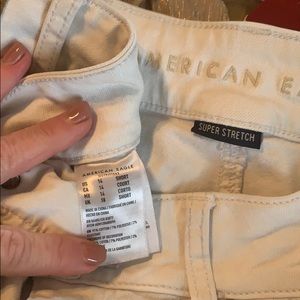 White AE jeans